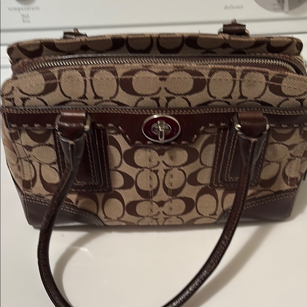 Coach Brown Signature Tote Bag